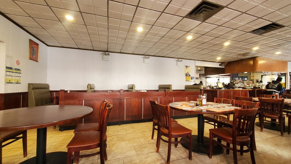 Warm restaurant seating for lunch or dinner.